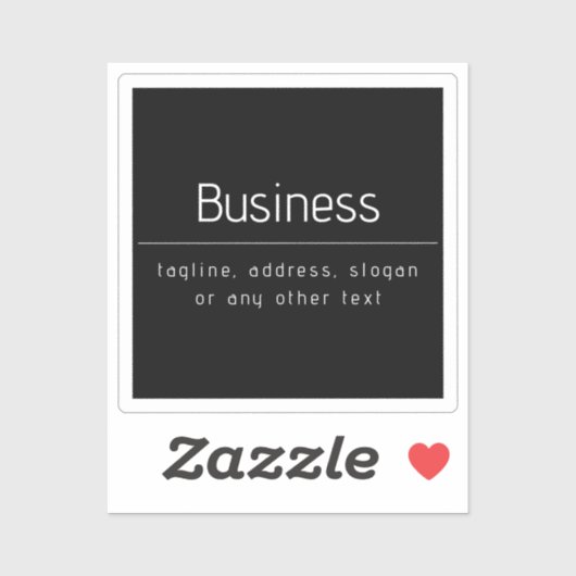 Moderne minimale bedrijfsnaam & andere info | Zwar Sticker (Vel)
