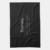 Moderne minimale bedrijfsnaam & andere info | Zwar Theedoek (Verticaal)