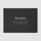Moderne minimale bedrijfsnaam & andere info | Zwar Tissuepapier (Voorkant)