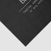 Moderne minimale bedrijfsnaam & andere info | Zwar Tissuepapier (Detail)