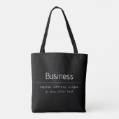 Moderne minimale bedrijfsnaam & andere info | Zwar Tote Bag (Achterkant)