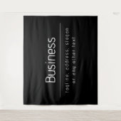 Moderne minimale bedrijfsnaam & andere info | Zwar Wandkleed (Voorkant)