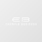 Moderne minimale bedrijfsnaam voor professionele g raamsticker (Vel)