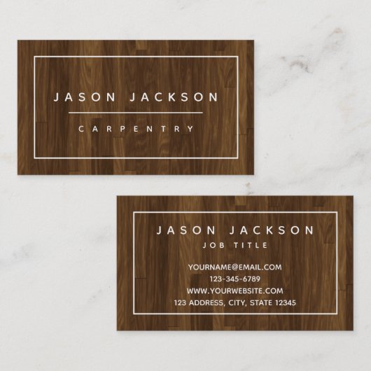 Moderne minimale bedrijfsvoering voor de bouw van  visitekaartje (Voorkant / Achterkant)