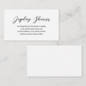 Moderne minimale beeldschermschower Eenvoudig Baby Informatiekaartje (Voorkant / Achterkant)