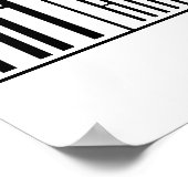 Moderne Minimale Beginletters & Naam Logo Poster (Hoek)