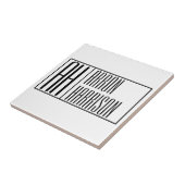 Moderne Minimale Beginletters & Naam Logo Tegeltje (Zijkant)