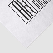 Moderne Minimale Beginletters & Naam Logo Tissuepapier (Detail)