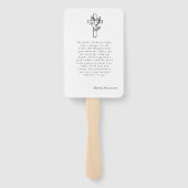 Moderne minimale begrafenis gedenkteken Fotokaart Handwaaier (Achterkant)