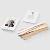 Moderne minimale begrafenis gedenkteken Fotokaart Handwaaier (Niet-gemonteerd)