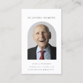 Moderne minimale begrafenis gedenkteken Fotokaart Visitekaartje (Voorkant)