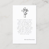 Moderne minimale begrafenis gedenkteken Fotokaart Visitekaartje (Achterkant)