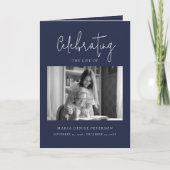 Moderne minimale begrafenis overlijdensvolgorde programma (Voorkant)