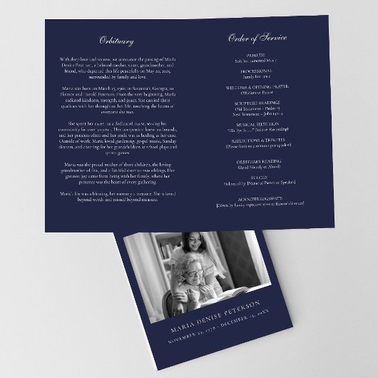 Moderne minimale begrafenis overlijdensvolgorde programma