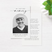 Moderne minimale begrafenisherdenkingsfoto Kaart P (Bureau)