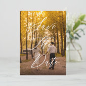 Moderne, minimale beheerfoto voor script save the date (Staand voorkant)