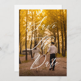 Moderne, minimale beheerfoto voor script save the date