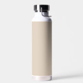 Moderne minimale beige gepersonaliseerde naam waterfles (Links)