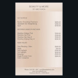 Moderne minimale Beige Hautfarbe Flyer<br><div class="desc">Modernes Business,  minimaal,  beige. Entworfen für Designer,  Stylist,  Salons,  Haare und Make-up Künstler,  Nägel und Lash Künstler,  Wellness-Centre und Bearbeiten Sie die Karte,  indem Sie Ihre Daten eingeben. Sie können den den Schriftart,  die Farbe und die Position individuell durch "weitere Personalisierung" auswählen.</div>