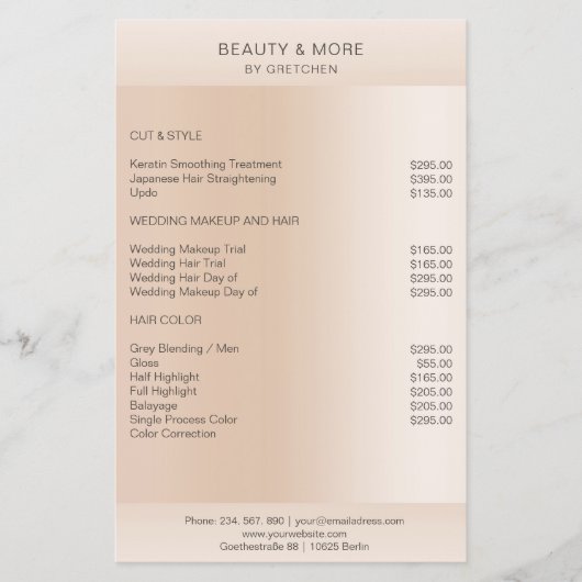 Moderne minimale Beige Hautfarbe Flyer (Voorkant)