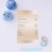 Moderne minimale Beige Hautfarbe Flyer (Enkel)