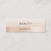 Moderne minimale beige - Huidkleur Mini Visitekaartje (Voorkant)