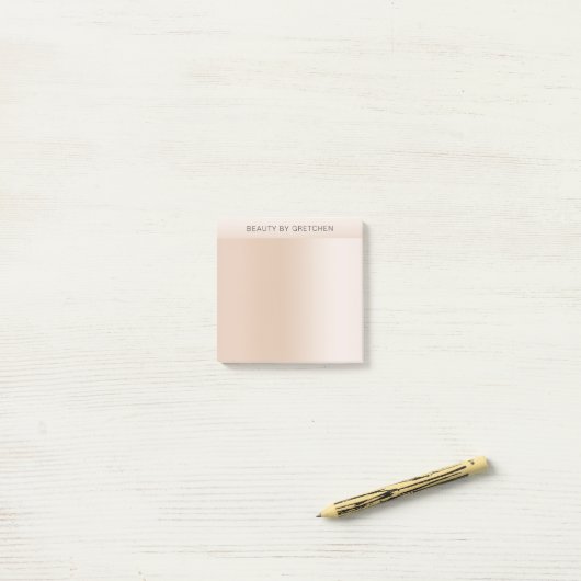 Moderne minimale beige huidkleur post-it® notes (Op bureau)