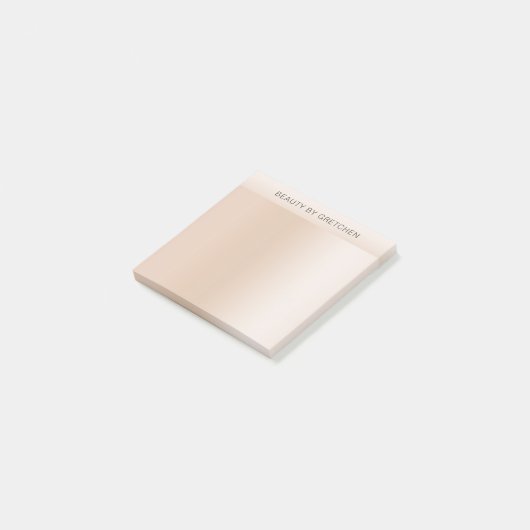 Moderne minimale beige huidkleur post-it® notes (Schuin)