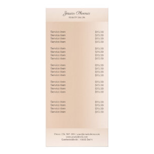 Moderne minimale beige huidkleur reclamekaart
