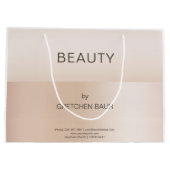 Moderne minimale beige huidskleur groot cadeauzakje (Achterkant)