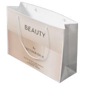 Moderne minimale beige huidskleur groot cadeauzakje (Achterkant Gekanteld)