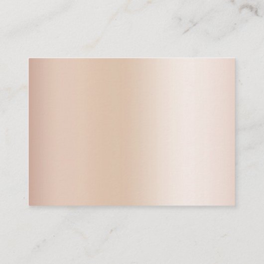 Moderne minimale beige huidskleur visitekaartje (Achterkant)