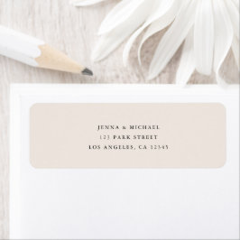 Moderne Minimale Beige Trouw Retouradres Etiket