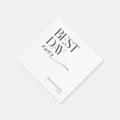 Moderne minimale beste dag ooit bruiloft servet (Hoek)