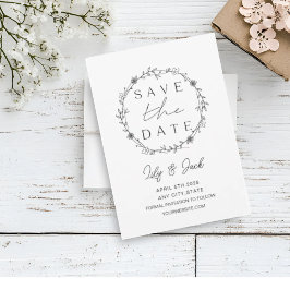 Moderne minimale bewaar de datum, minimaal eenvoud save the date