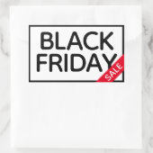 Moderne, minimale Black Friday Sale Rechthoekige Sticker (Tas)