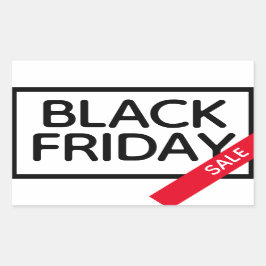 Moderne, minimale Black Friday Sale Rechthoekige Sticker