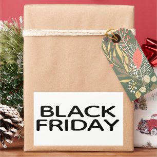 Moderne, minimale Black Friday Store Rechthoekige Sticker