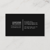 MODERNE & MINIMALE Black Grunge Visitekaartje (Achterkant)