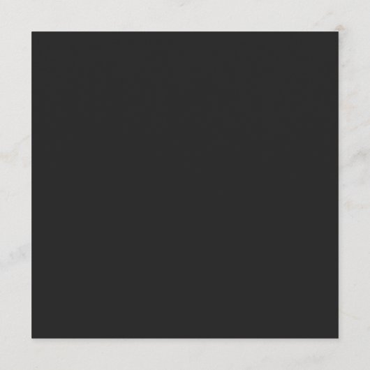 Moderne minimale Black Noir bruiloft receptie Menu (Achterkant)