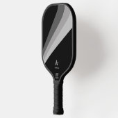 Moderne minimale Black Wave aangepaste naam Pickleball Paddle (Links)