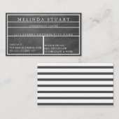 Moderne, minimale Blackboard Professional-bedrijve Visitekaartje (Voorkant / Achterkant)