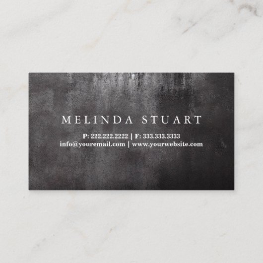 Moderne, minimale Blackboard Tattoo Professional B Visitekaartje (Achterkant)