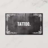 Moderne, minimale Blackboard Tattoo Professional B Visitekaartje (Voorkant)