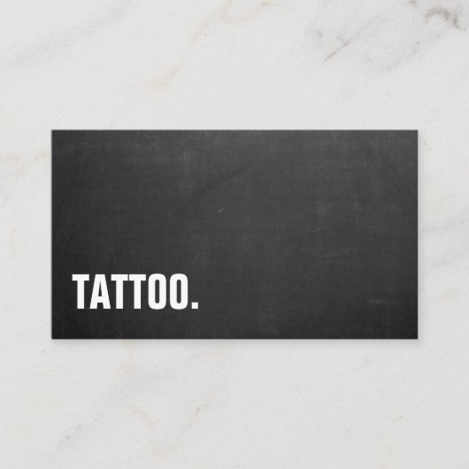 Moderne, minimale Blackboard Tattoo Professional B Visitekaartje (Voorkant)