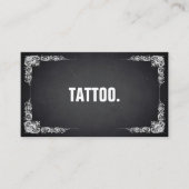 Moderne, minimale Blackboard Tattoo Professional B Visitekaartje (Voorkant)