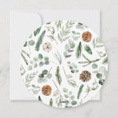 Moderne minimale bladercapaciteit met feestelijke feestdagenkaart (Achterkant)