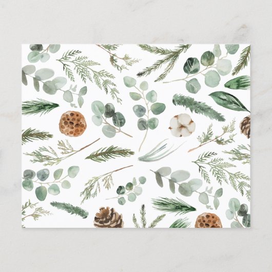 Moderne minimale bladergrootte 1-fotoscript elegan (Achterkant)