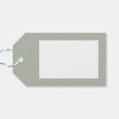 Moderne, minimale bladzijden met kerstmis cadeaulabel (Achterkant Horizontaal)