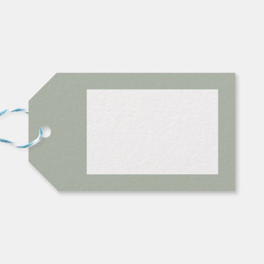 Moderne, minimale bladzijden met kerstmis cadeaulabel (Achterkant Horizontaal)